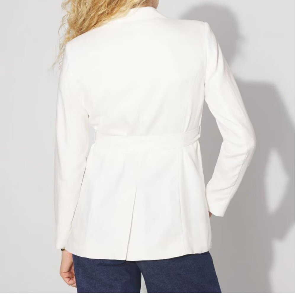 NWT WHITE HOUSE BLACK MARKET belted safari blazer jacket 12 - Picture 3 of 3